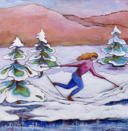 Go Girl,  10"x 10",  Acrylic on Gallery Canvas